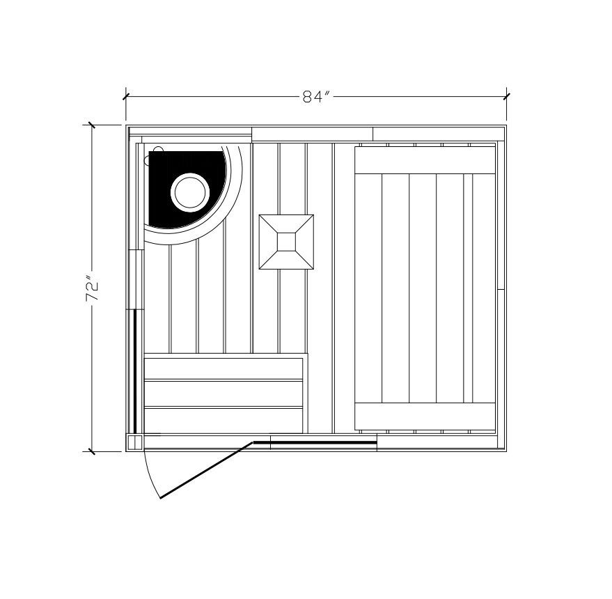 Triangle Sauna Layout Finleo Indoor Sauna - Seaside - Spa Place Inc.